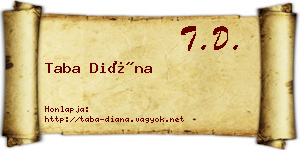 Taba Diána névjegykártya